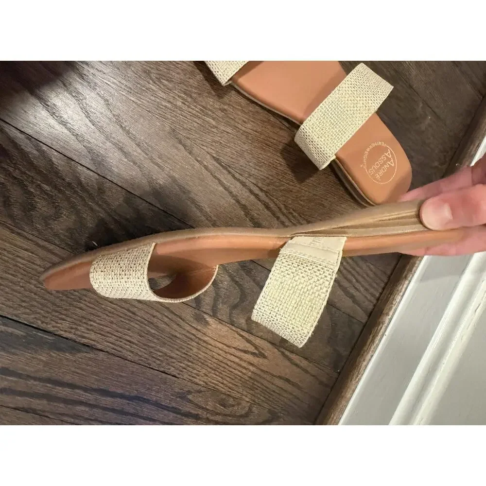 Andre Assous Women's Galia Sandal Natural Women's Sz 9 NEW - Picture 7 of 14